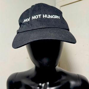 Black Cap with Embroidered Text